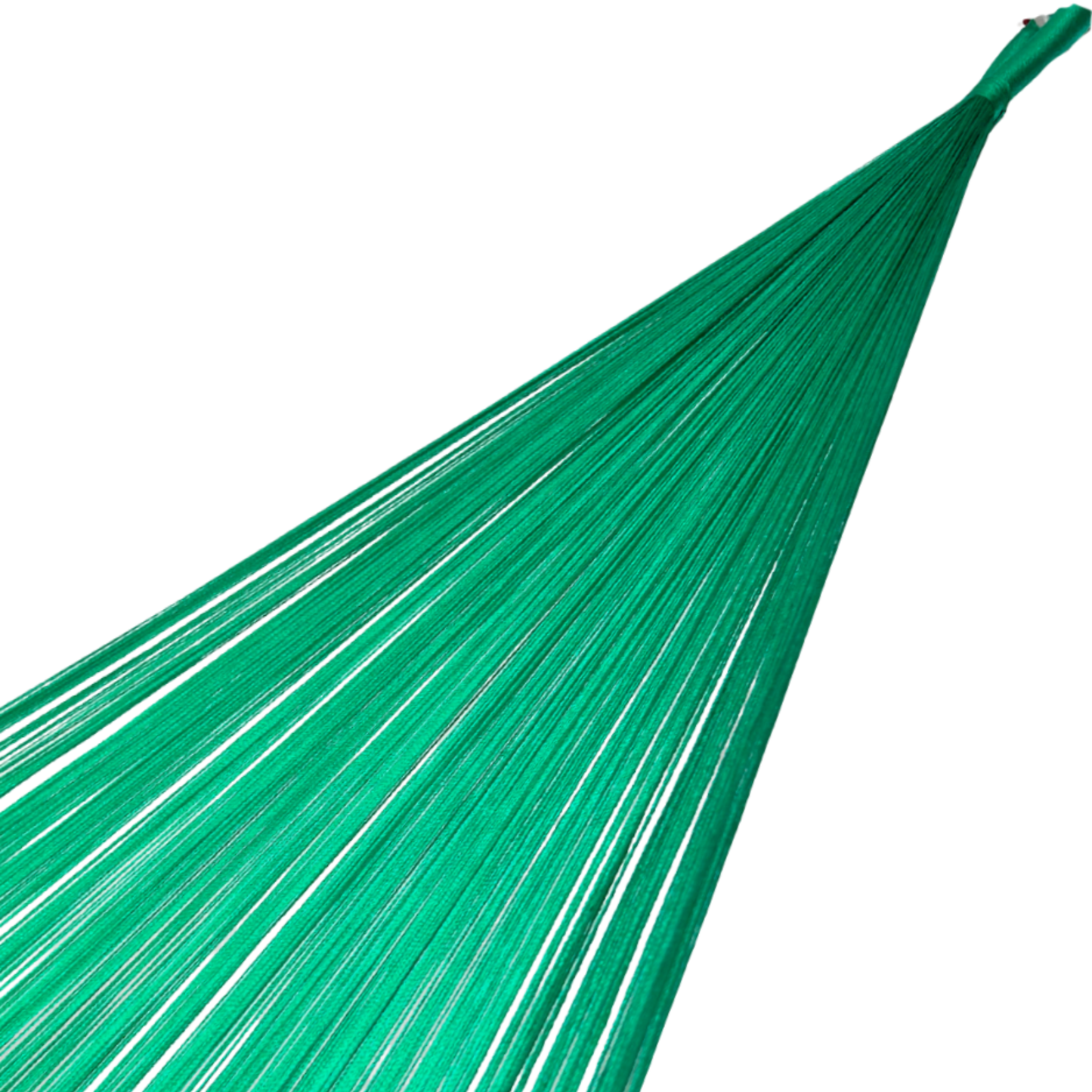 Brazo de hamaca Yucateca artesanal de algodón suave color turquesa