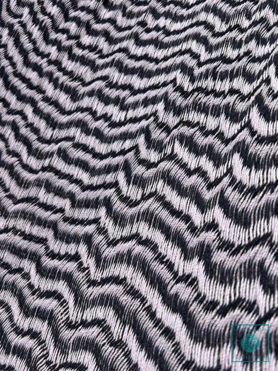 Detalle del tejido de algodón suave de la hamaca Yucateca artesanal rosa y azul