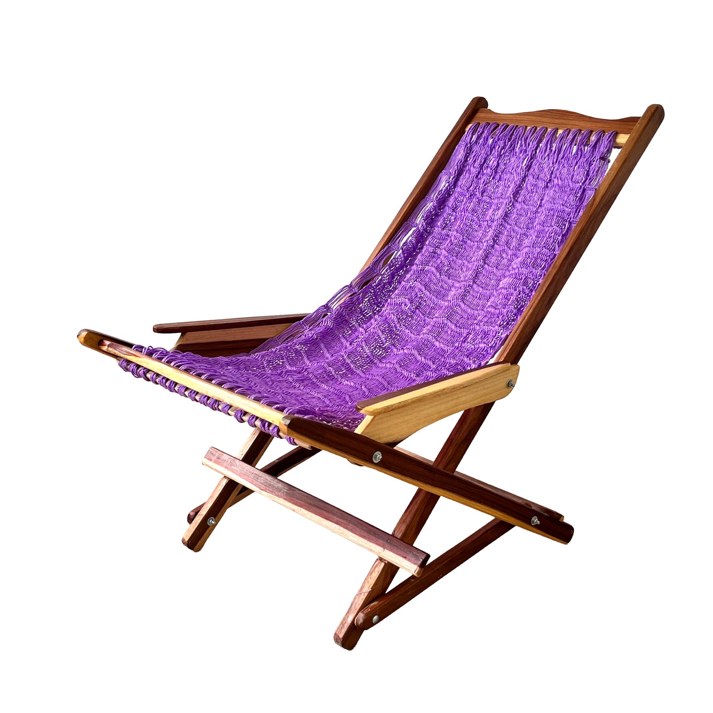 Silla Mecedora Artesanal Plegable Morada