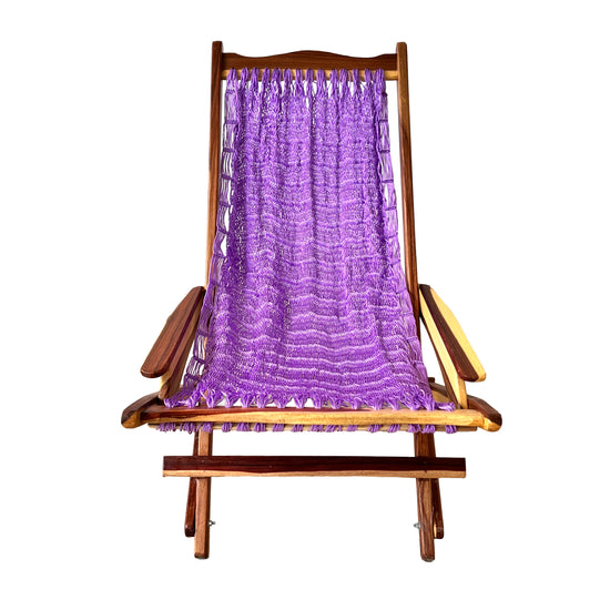 Silla Mecedora Artesanal Plegable Morada