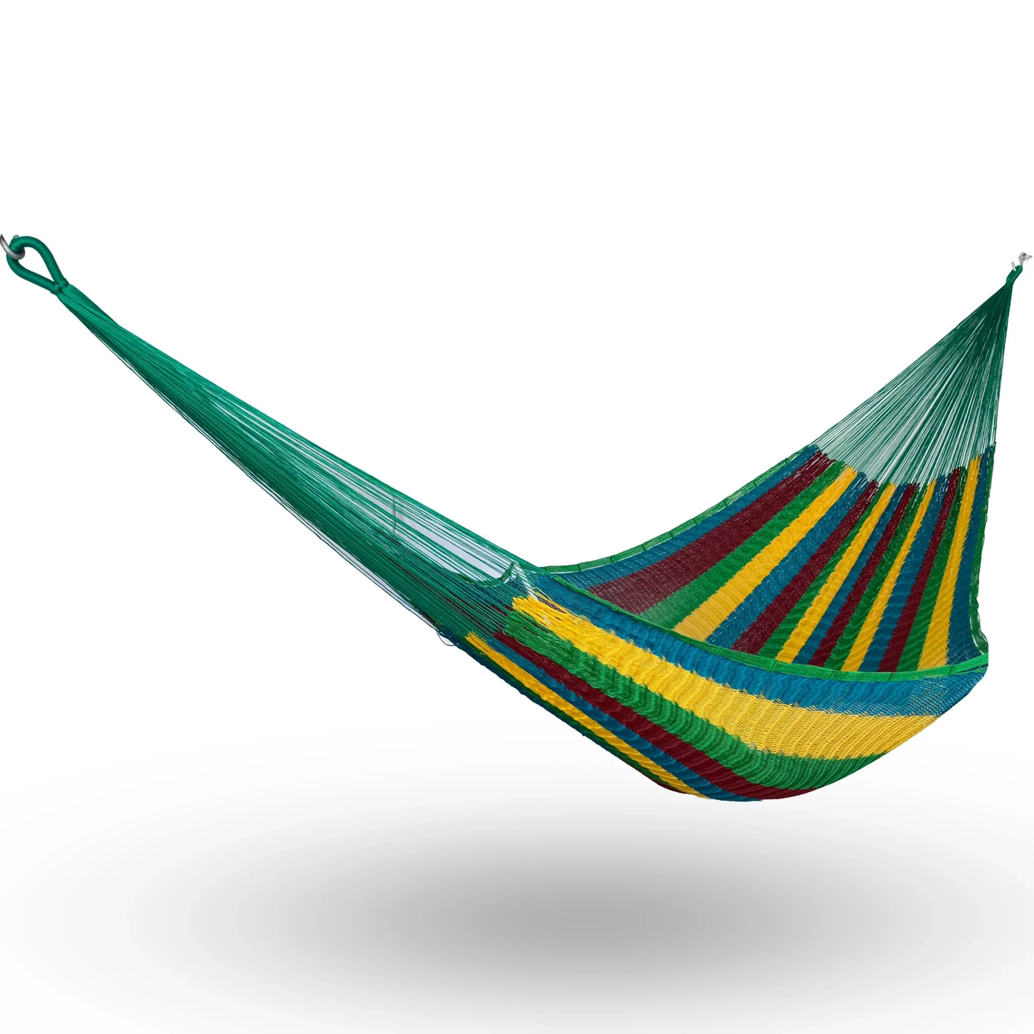 Hamaca Yucateca Artesanal Nylon Hilo 18 - Multicolor