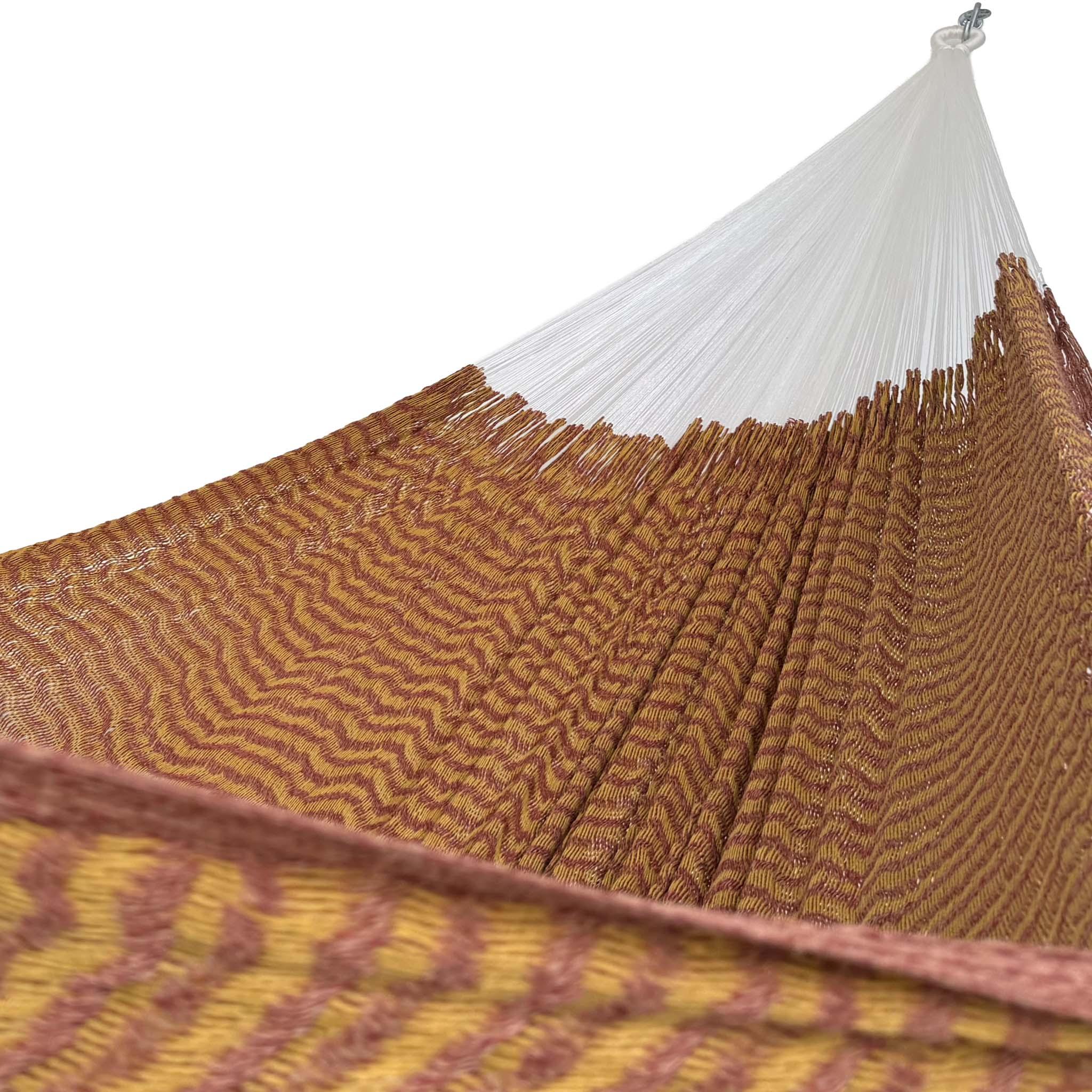 Hamaca Yucateca Artesanal Algodón Suave - Rojo y Amarillo