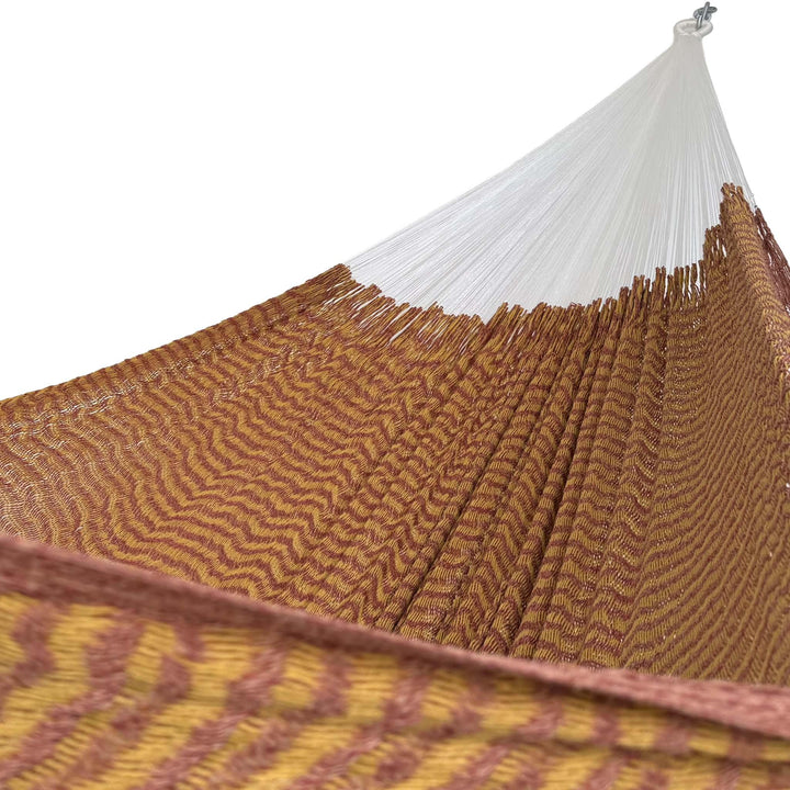 Hamaca Yucateca Artesanal Algodón Suave - Rojo y Amarillo