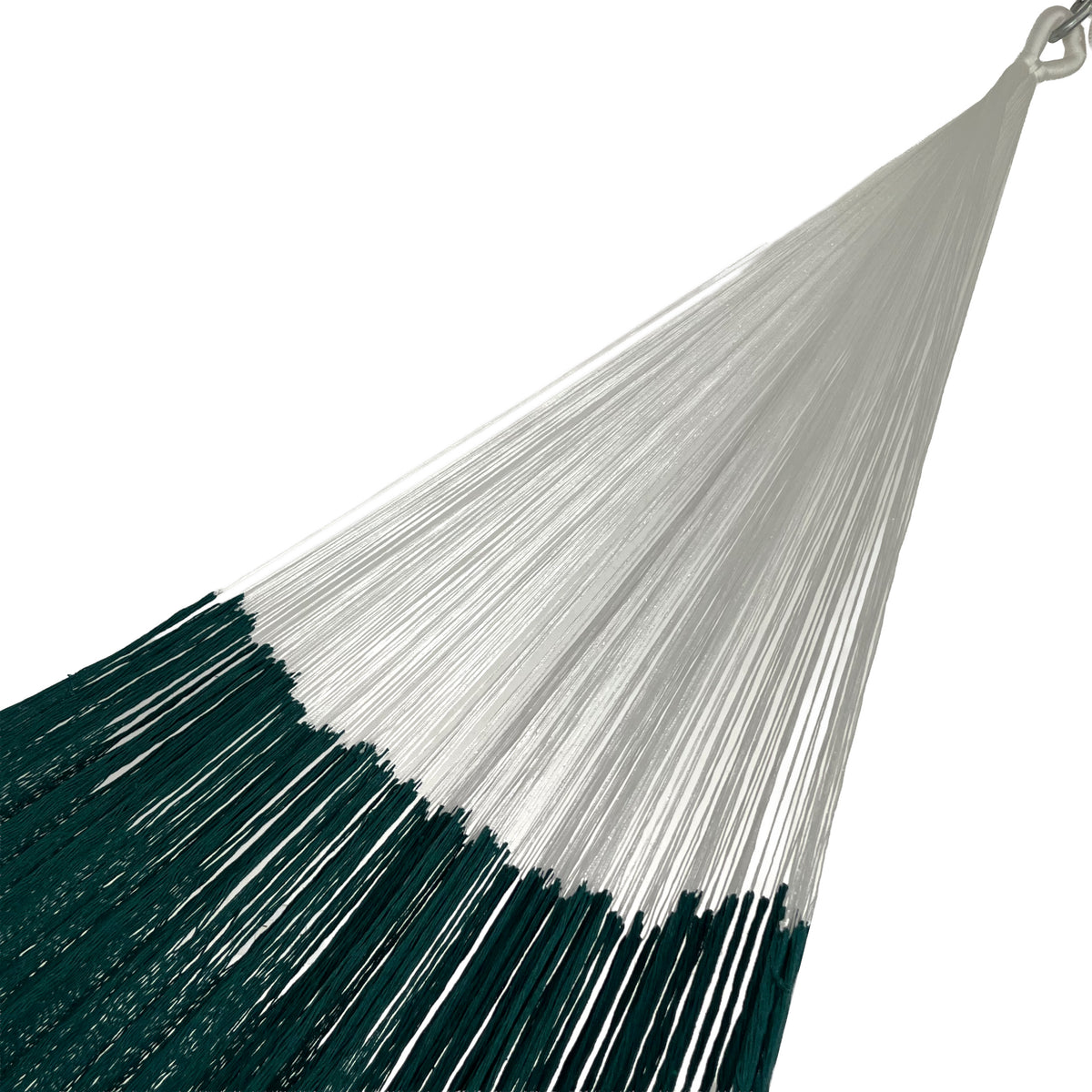 Hamaca Yucateca Artesanal de Algodón Matrimonial - Verde