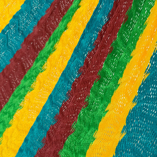 Hamaca Yucateca Artesanal Nylon Hilo 18 - Multicolor