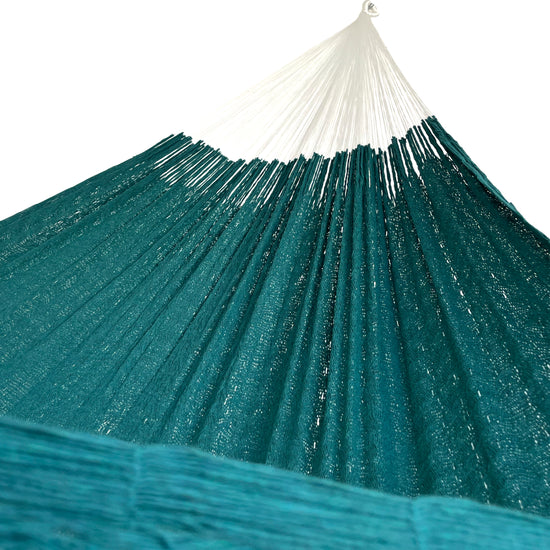 Hamaca Yucateca Artesanal de Algodón Matrimonial - Verde