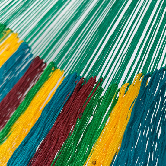 Hamaca Yucateca Artesanal Nylon Hilo 18 - Multicolor