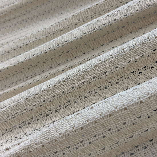 Detalle del tejido de hamaca mexicana king size de algodón beige