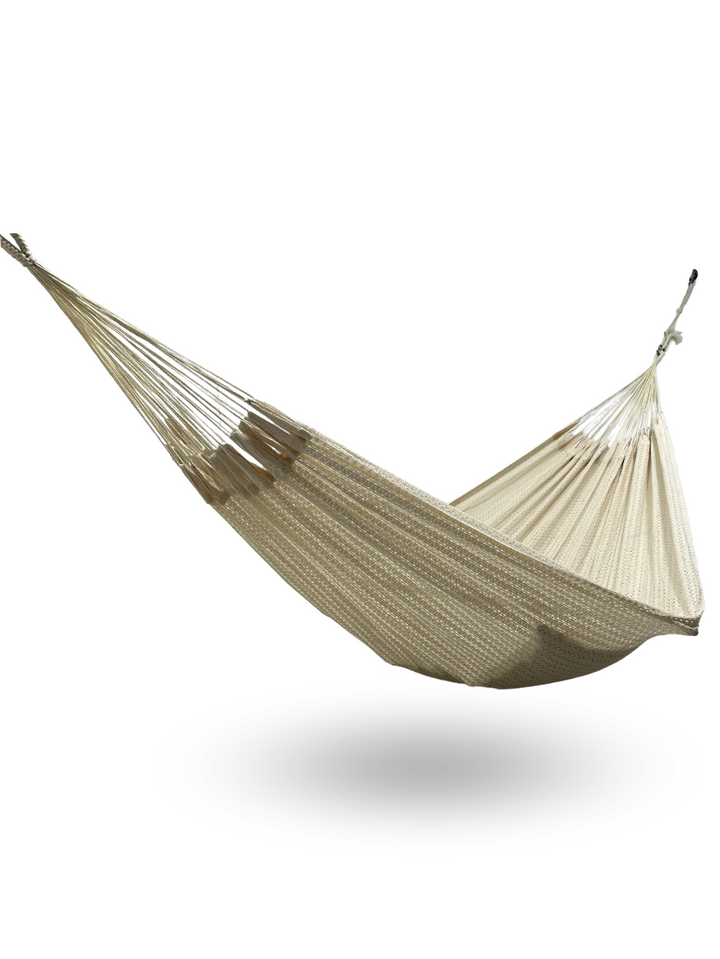 Hamaca mexicana king size de algodón beige