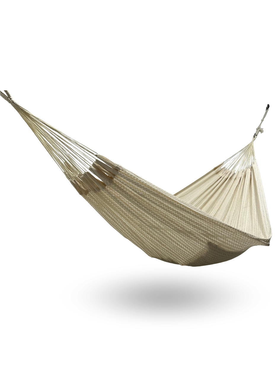 Hamaca mexicana king size de algodón beige