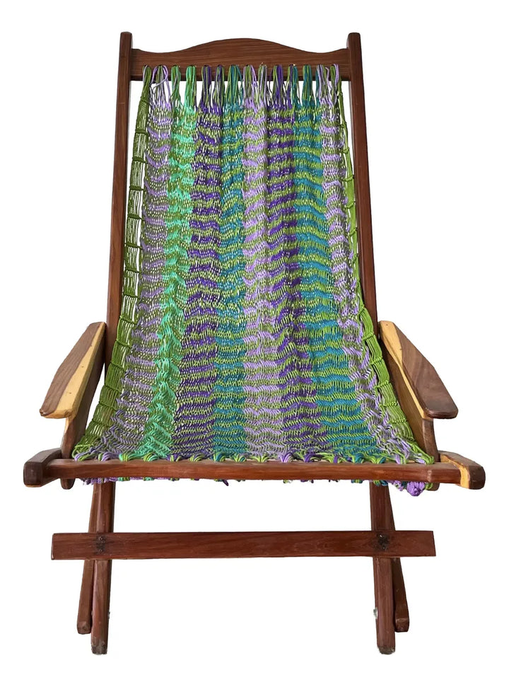 Silla Mecedora Artesanal Plegable Multicolor