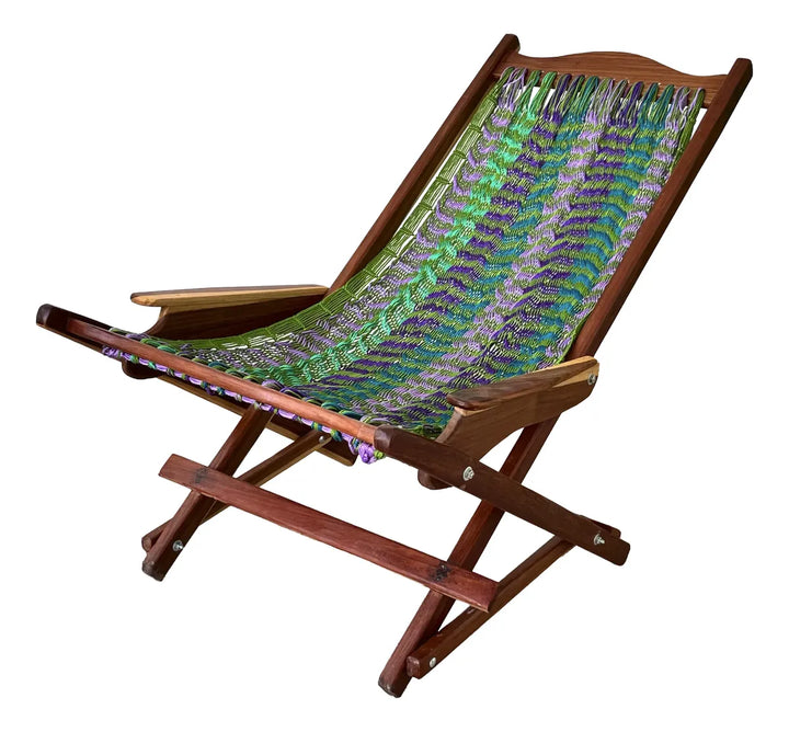 Silla Mecedora Artesanal Plegable Multicolor